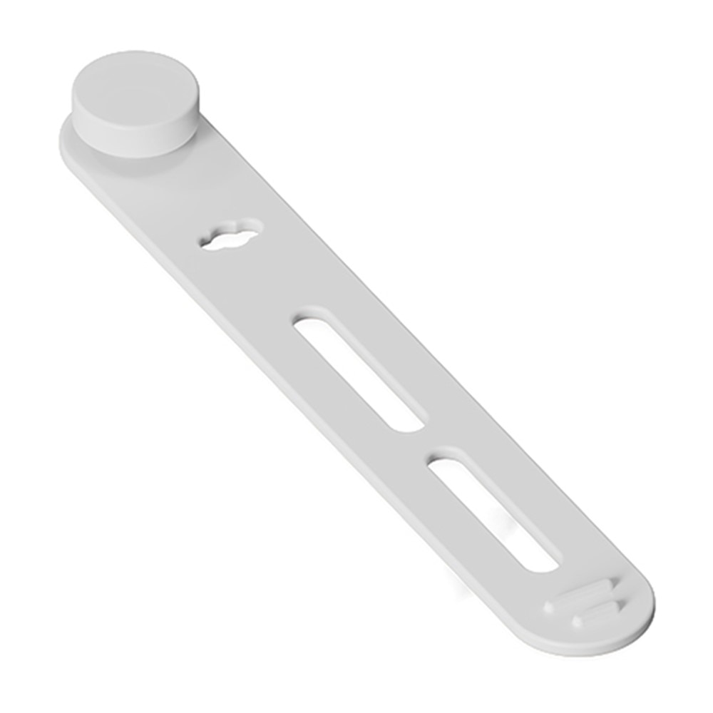 Organisateur de câbles en silicone (10 pièces), blanc