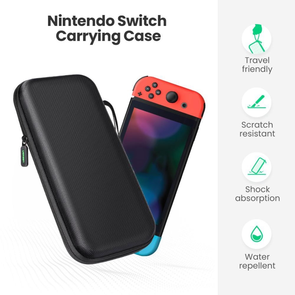 Étui de rangement compact pour Nintendo Switch, noir