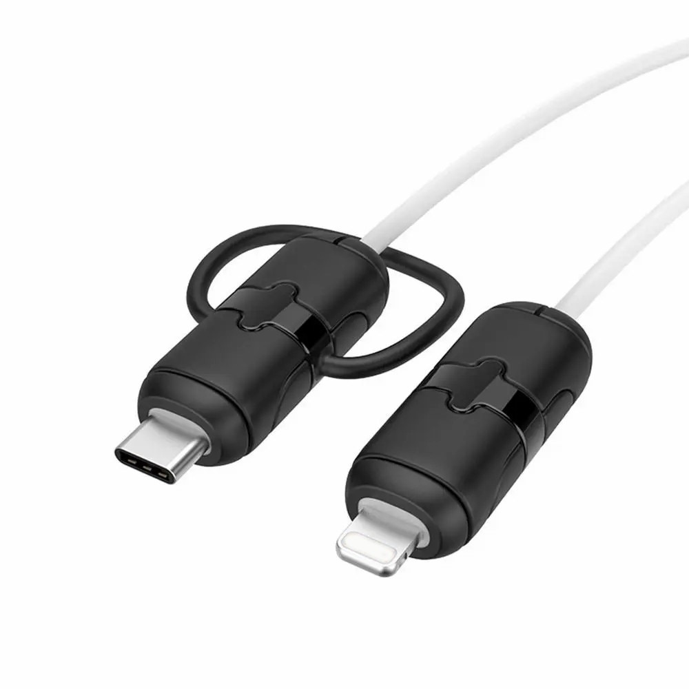 Câble de protection pour câble USB-C à Lightning, noir