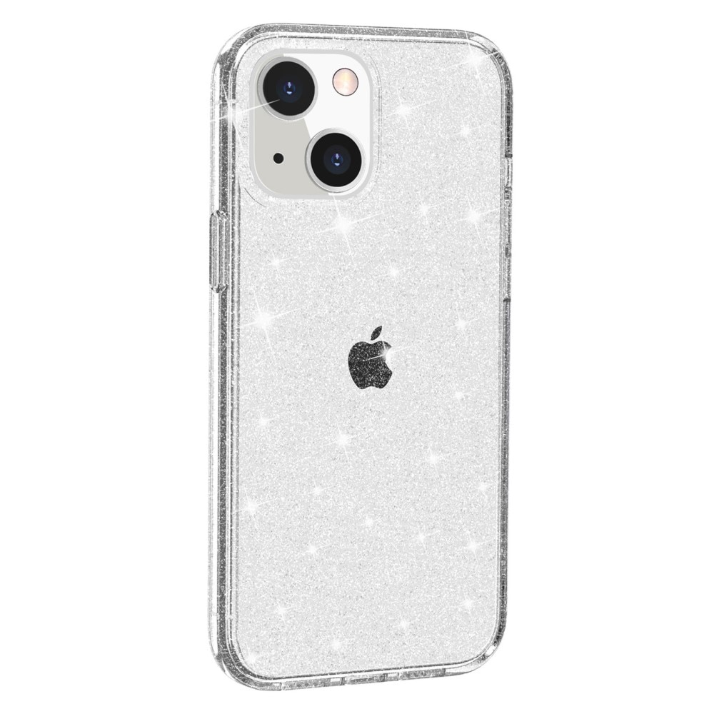 Coque Liquid Glitter iPhone 15, transparent