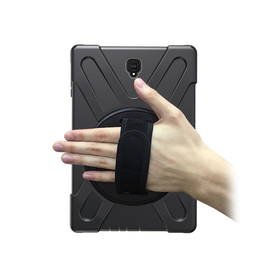 Coque hybride antichoc avec bandoulière Samsung Galaxy Tab S4 10.5, noir