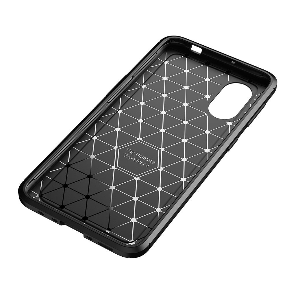 Coque TPU Fibre de Carbone  Samsung Galaxy Xcover 5, noir