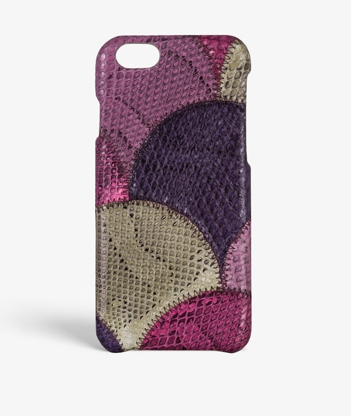 Coque iPhone 6/6S Real Water Snake Squama Violetta