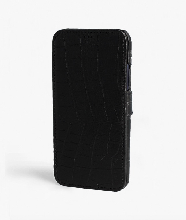 Coque portefeuille iPhone 11 Pro Max Lizard Black