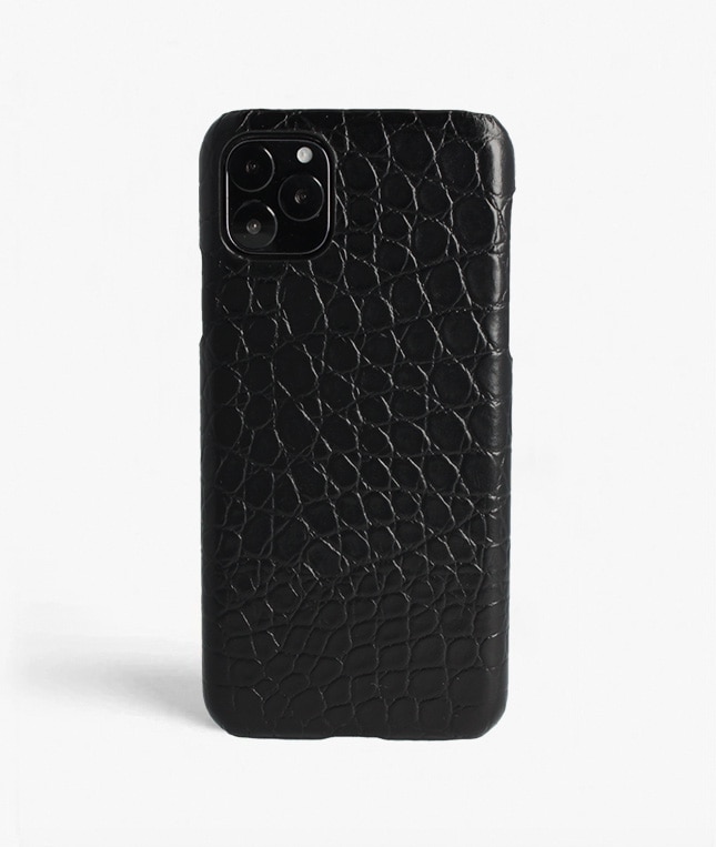 Coque iPhone 11 Pro Max Small Croco Noir