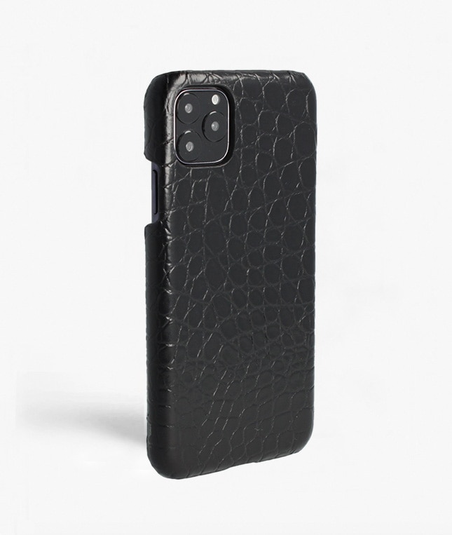 Coque iPhone 11 Pro Max Small Croco Noir