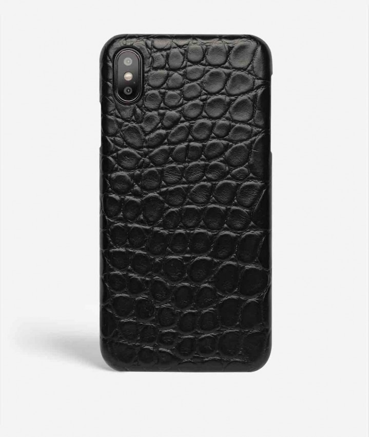 Coque iPhone X/XS Small Croco Noir