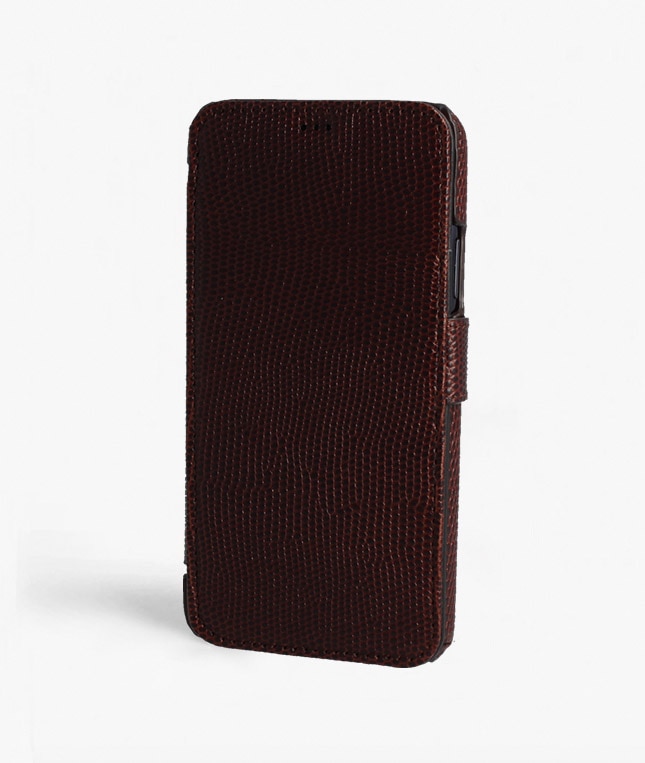 Coque portefeuille iPhone 11 Pro Max Lizard Brown