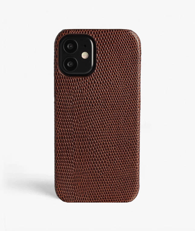 Coque iPhone 12 Mini Lizard Marron