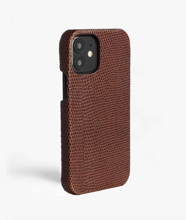 Coque iPhone 12 Mini Lizard Marron