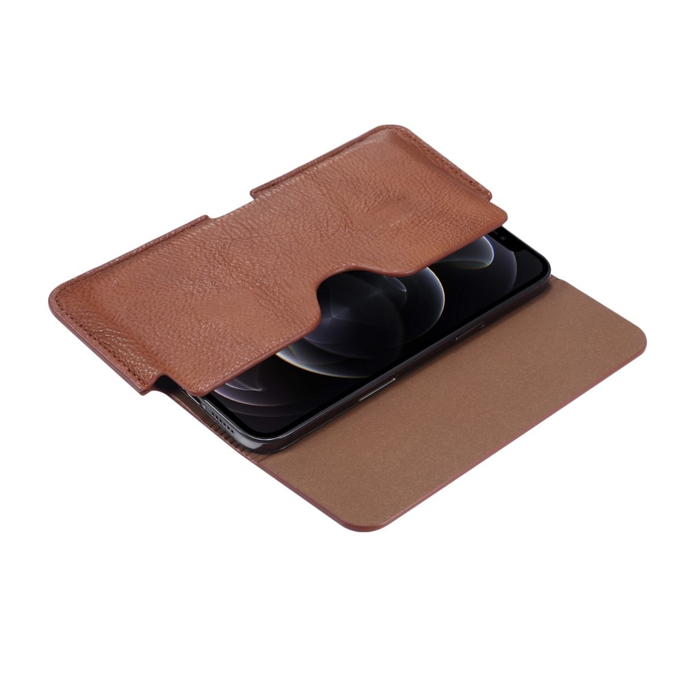 Sac-ceinture en cuir Xiaomi 14 Pro, marron