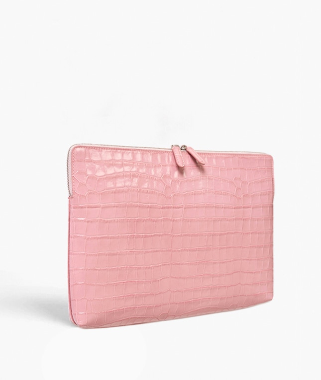 Sacoche pour ordinateur 15" Croco Pink