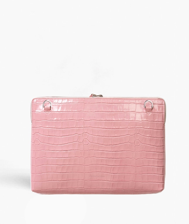 Sacoche pour ordinateur 15" Croco Pink