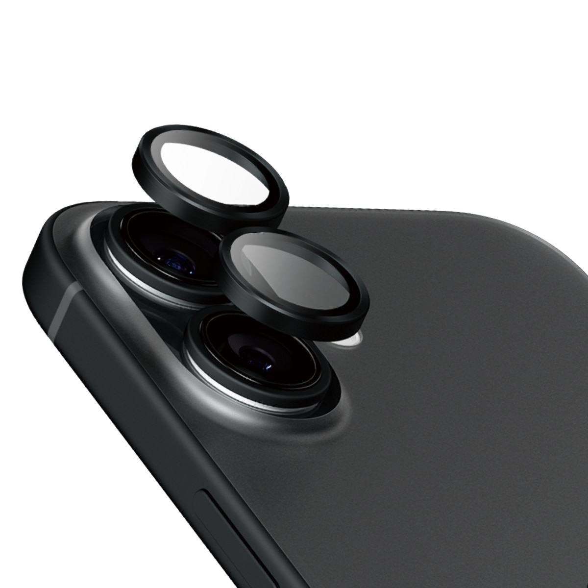 iPhone 16 Hoops Ceramic Camera Lens Protector, Black