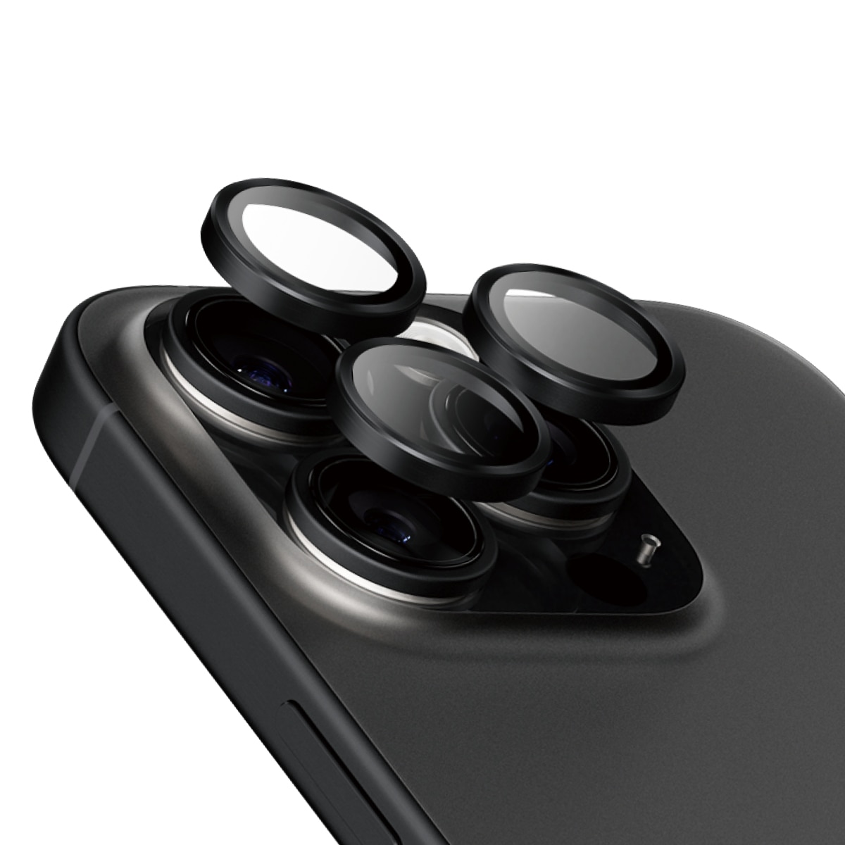 iPhone 16 Pro Hoops Ceramic Camera Lens Protector, Black