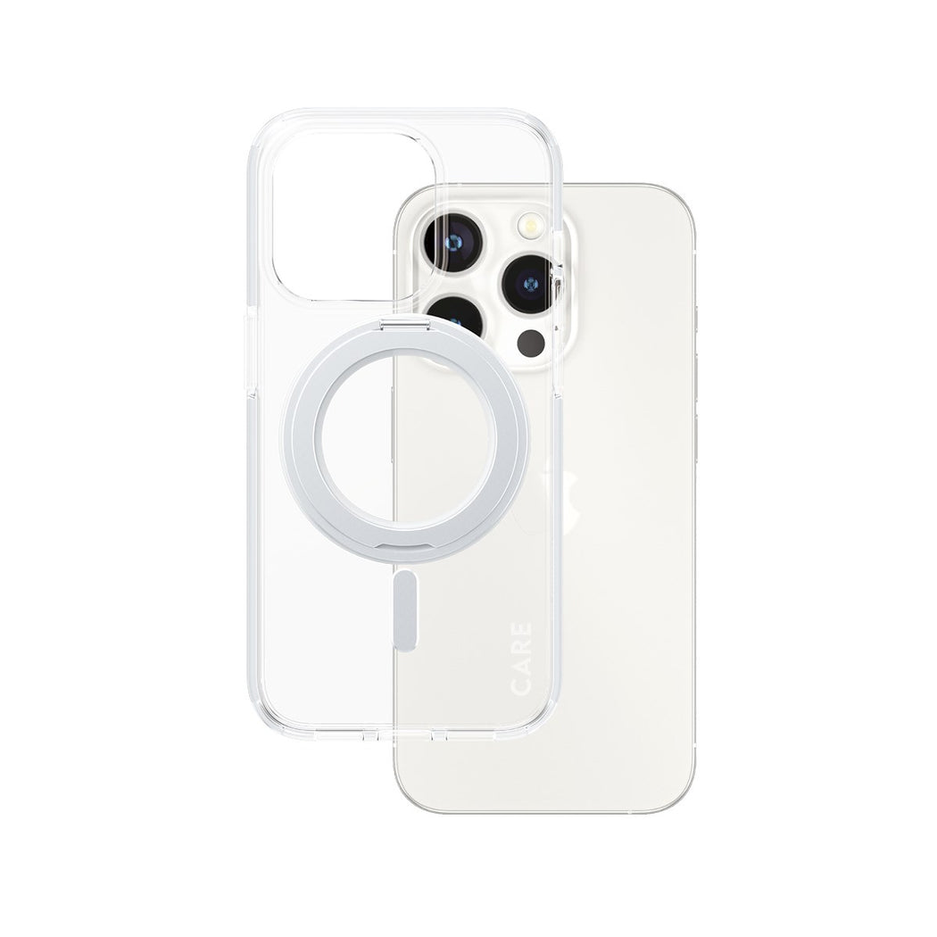 Kickstand MagSafe Coque iPhone 15 Pro, transparent