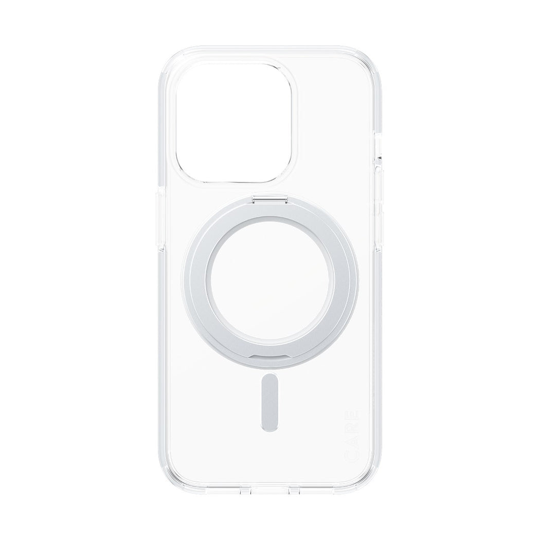 Kickstand MagSafe Coque iPhone 15 Pro, transparent