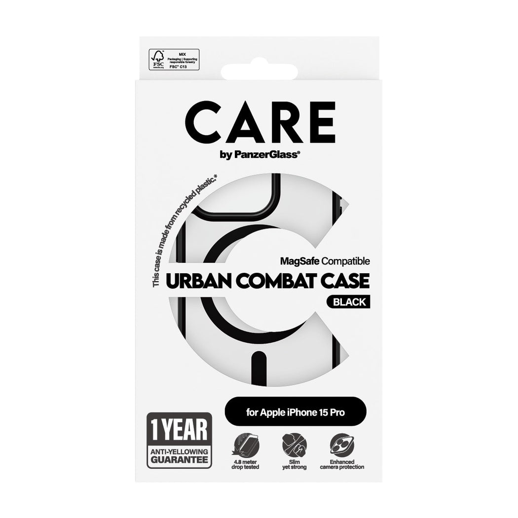 Urban Combat MagSafe Coque iPhone 15 Pro, noir