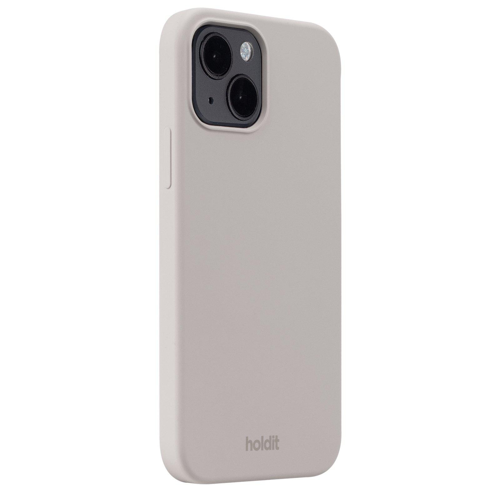 Coque en silicone pour iPhone 15, Taupe