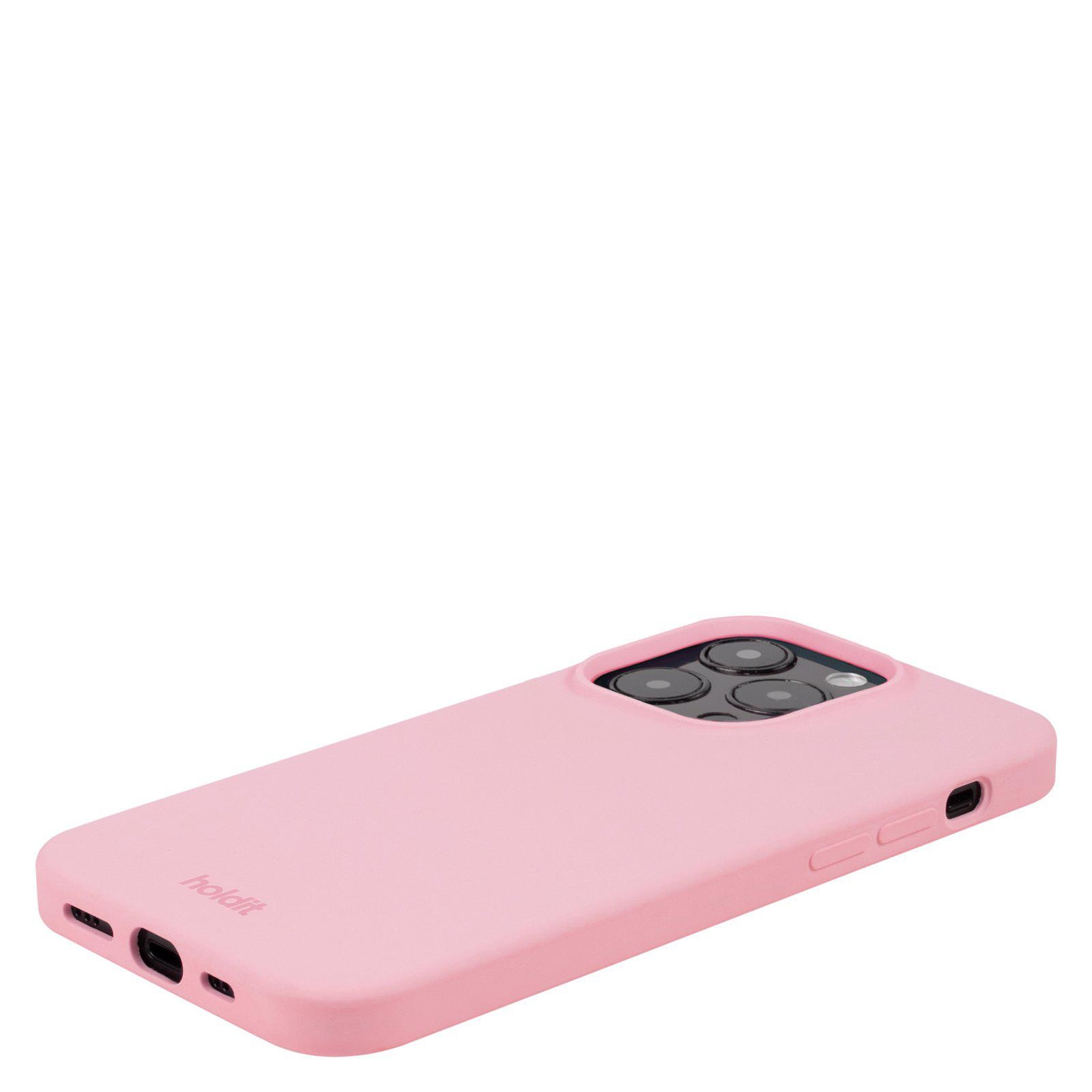 Coque en silicone pour iPhone 15 Pro, Pink