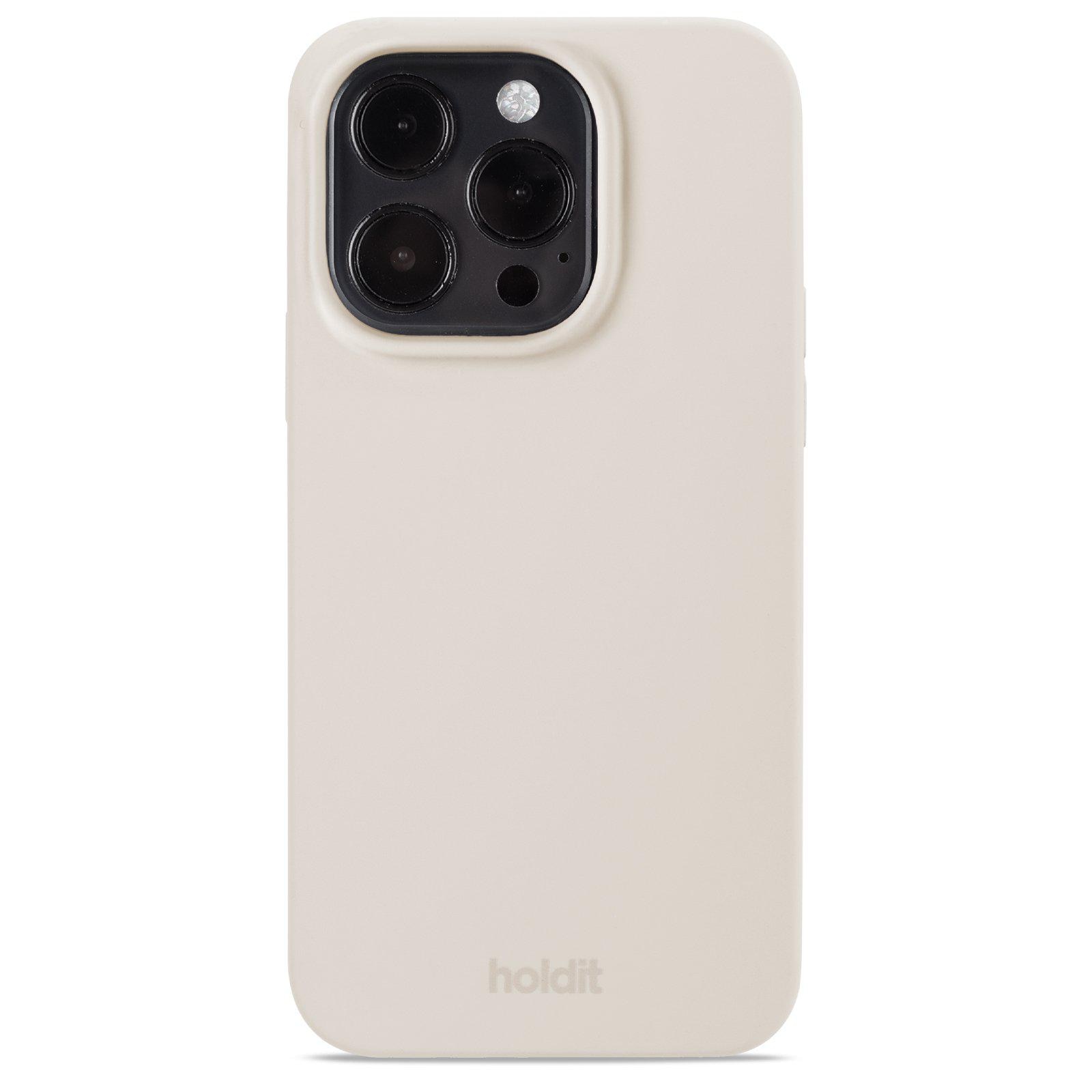 Coque en silicone pour iPhone 15 Pro, Light Beige