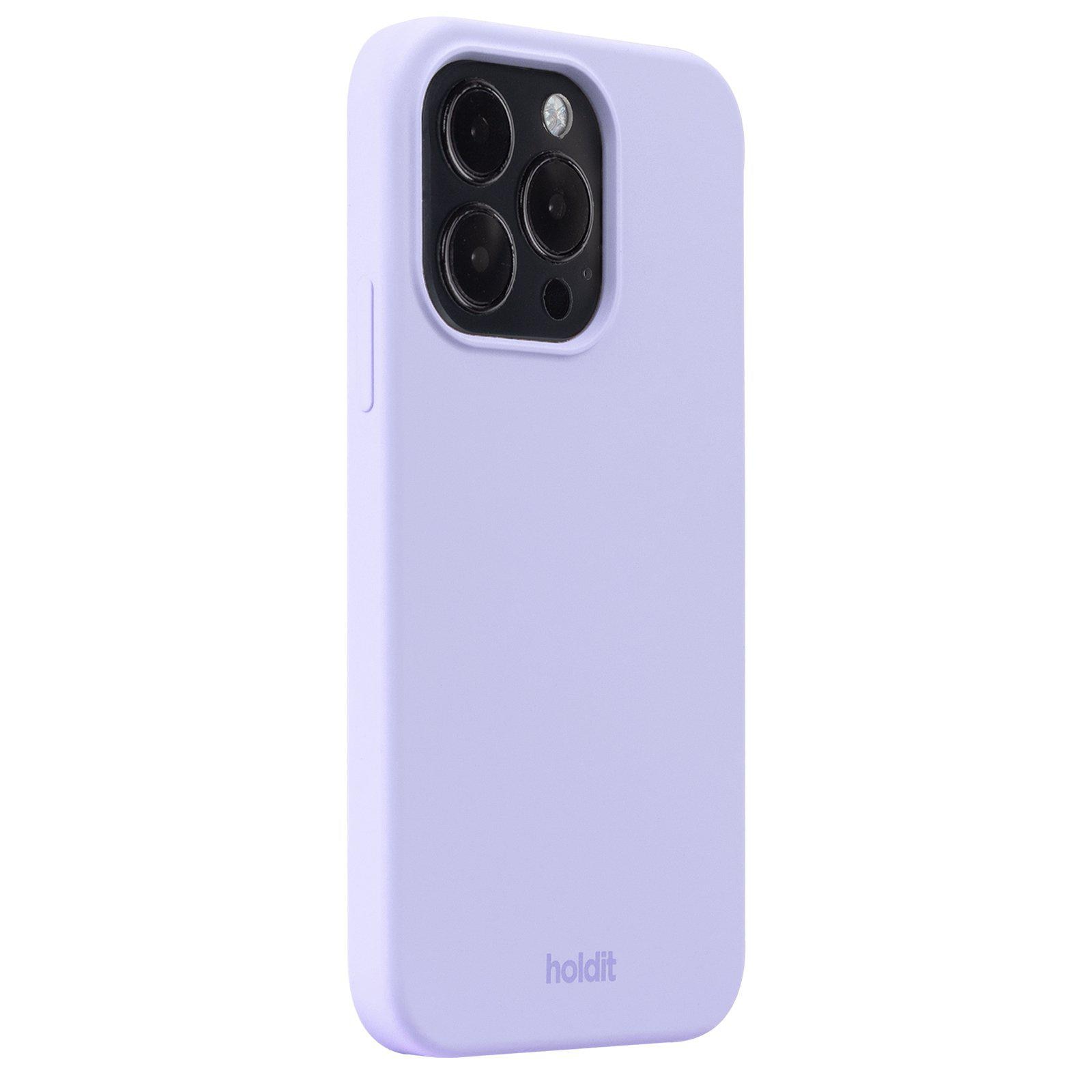 Coque en silicone pour iPhone 15 Pro, Lavender