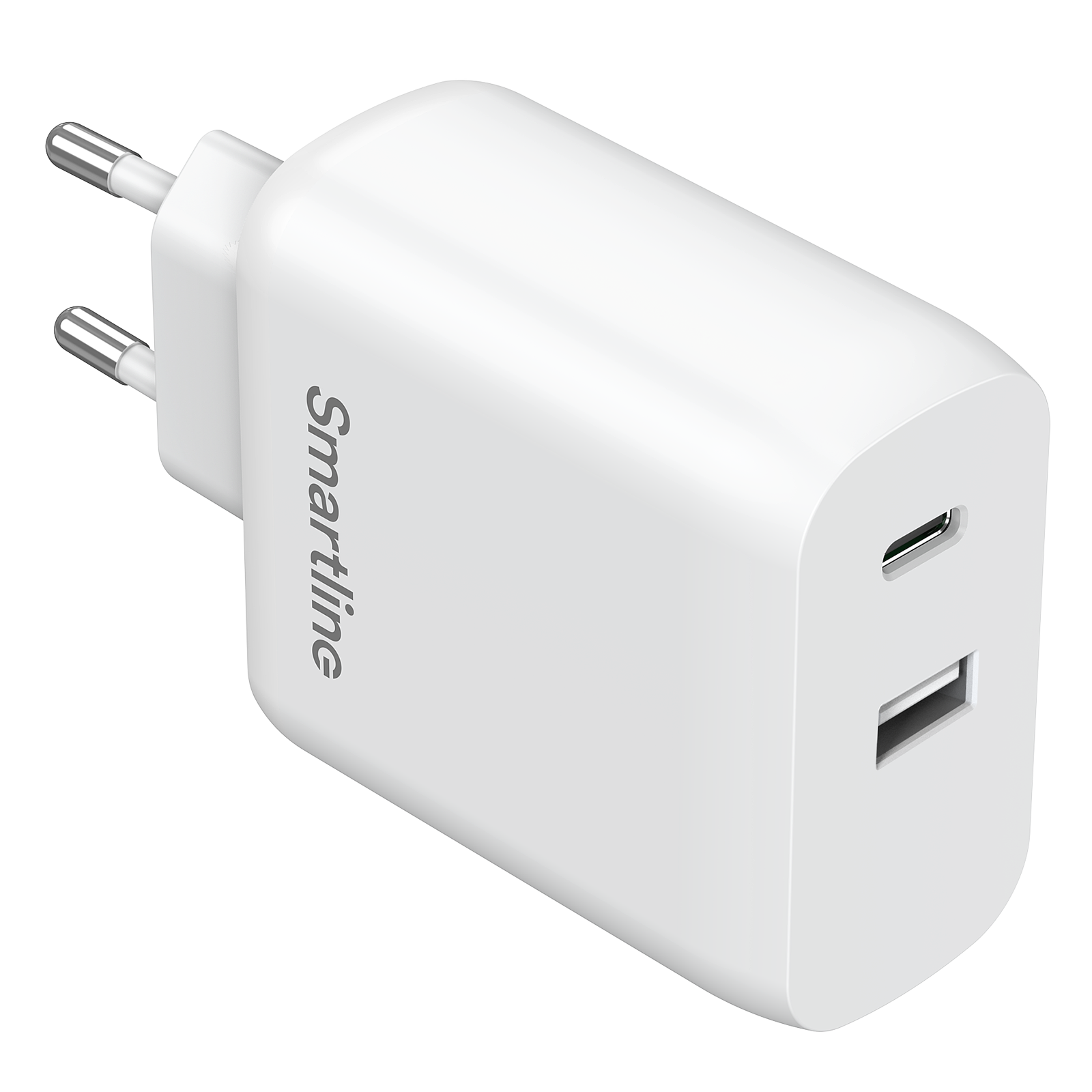 Smartline Adaptateur secteur USB-C+A Power Delivery GaN 65W Blanc