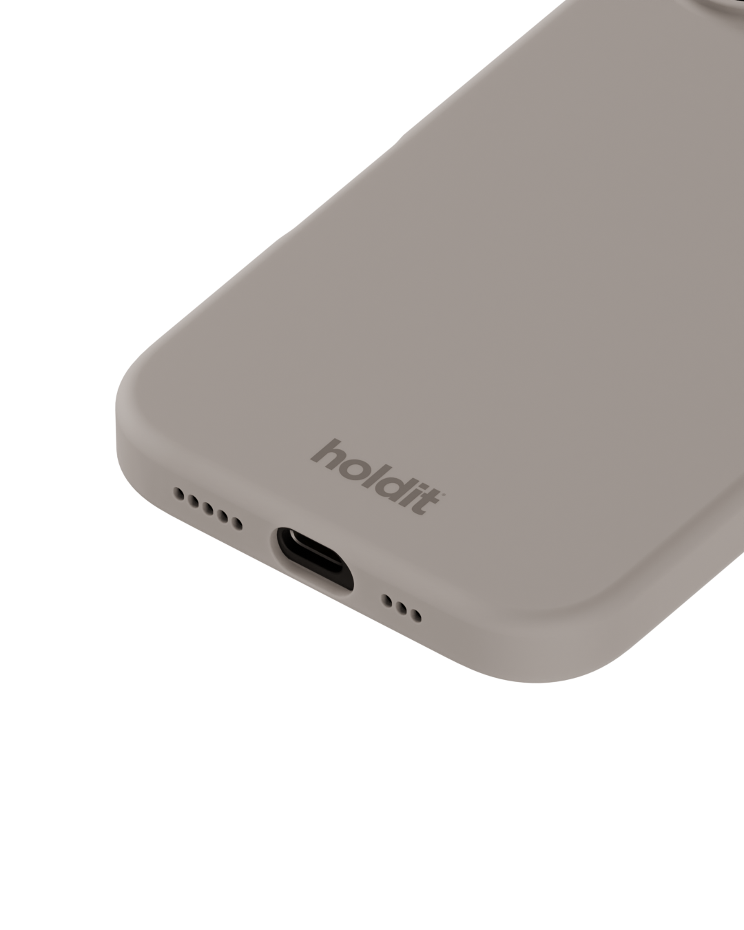 Coque en silicone pour iPhone 16, Taupe