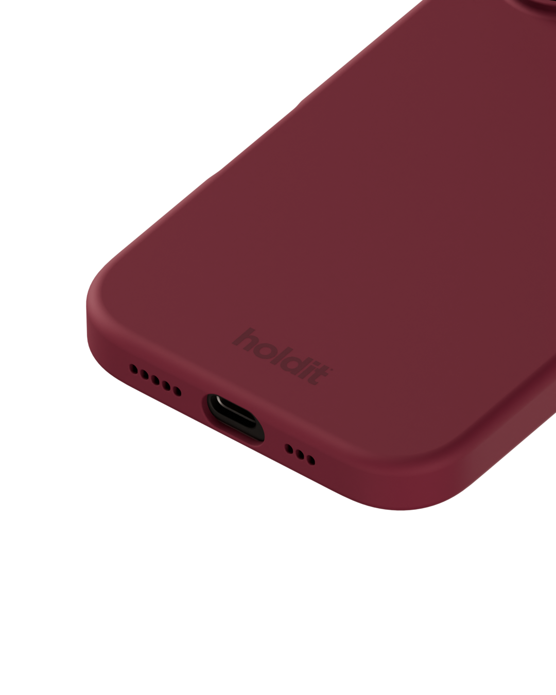 Coque en silicone pour iPhone 16, Red Velvet