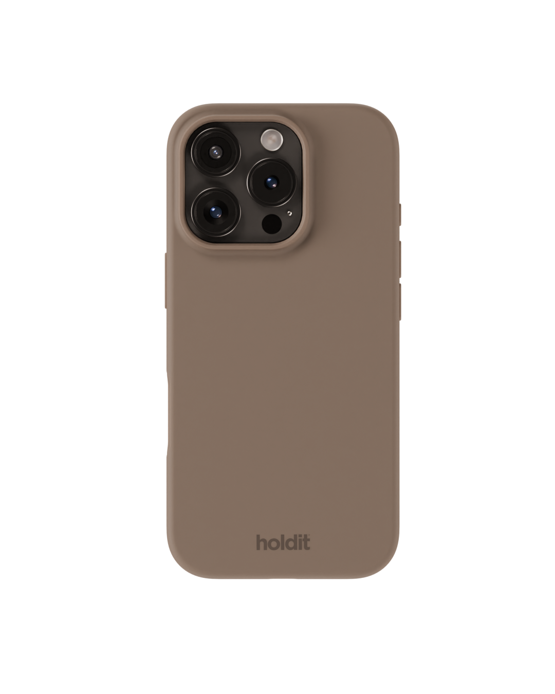 Coque en silicone pour iPhone 16 Pro, Mocha Brown