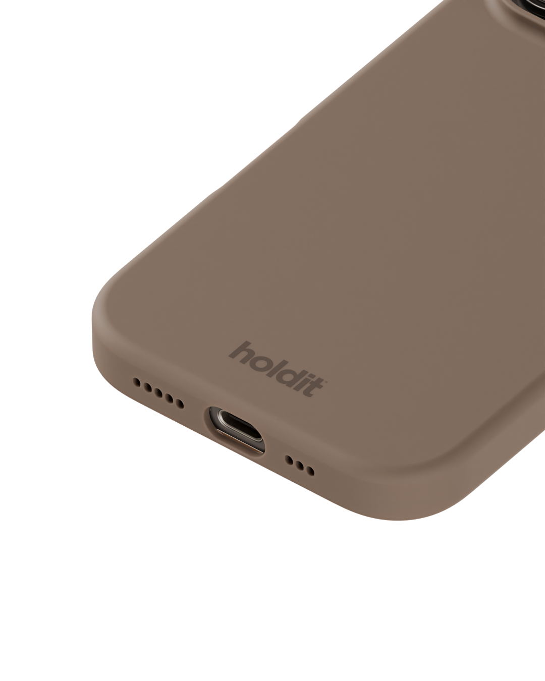 Coque en silicone pour iPhone 16 Pro, Mocha Brown