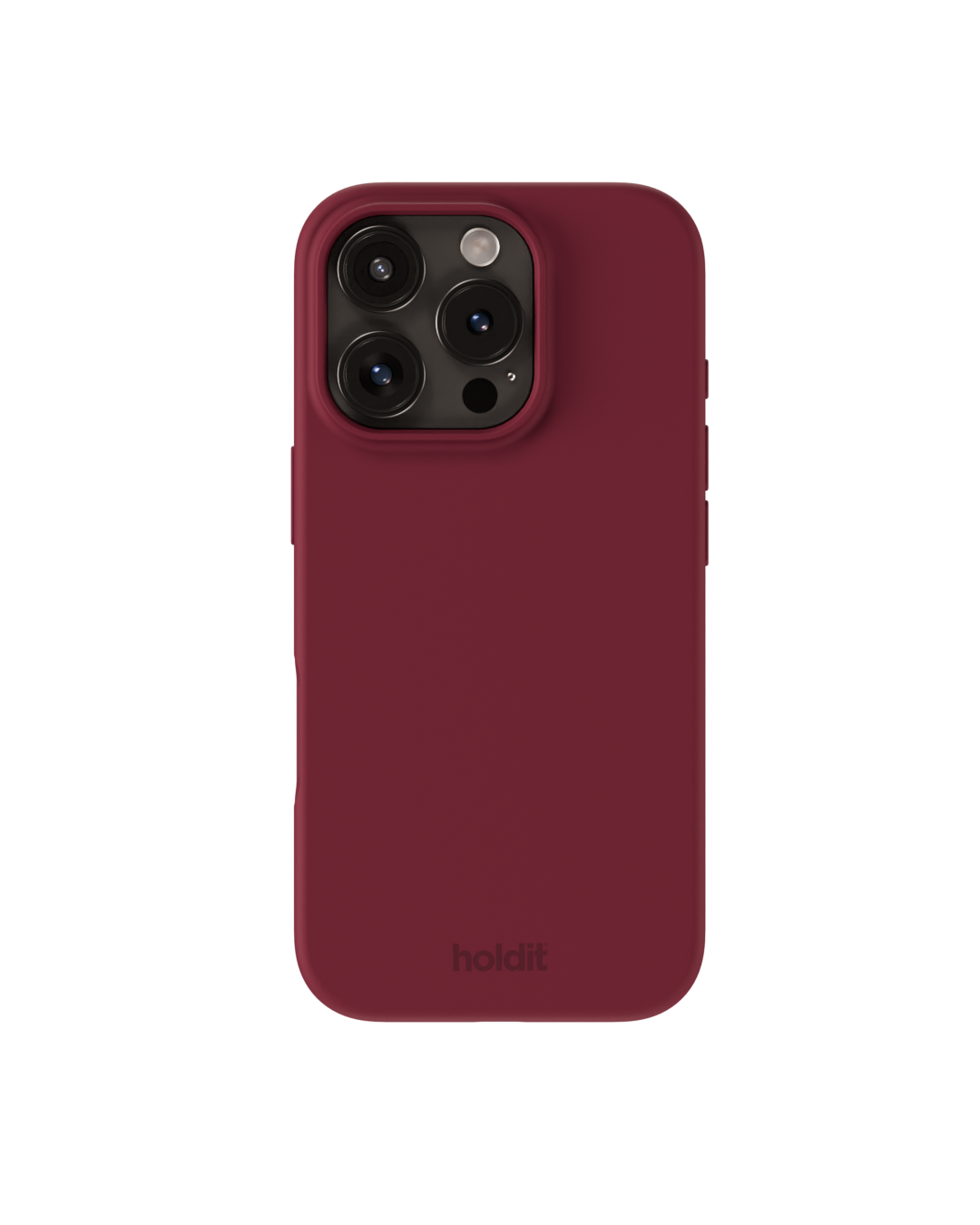 Coque en silicone pour iPhone 16 Pro, Red Velvet