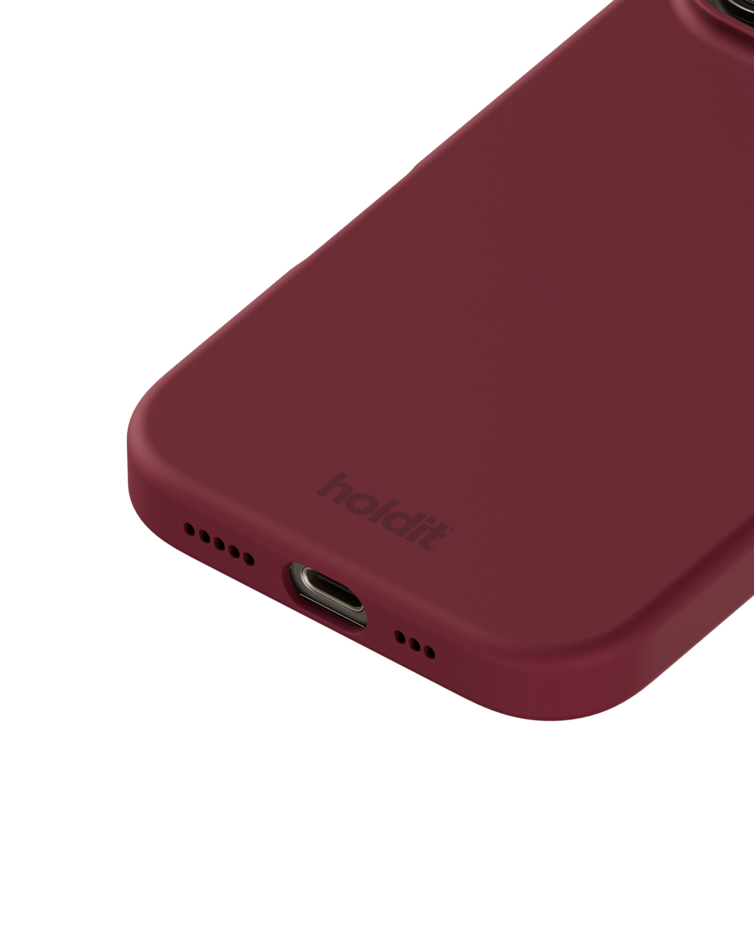 Coque en silicone pour iPhone 16 Pro, Red Velvet