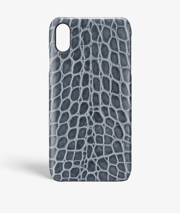 Coque iPhone Xr Croco Gris