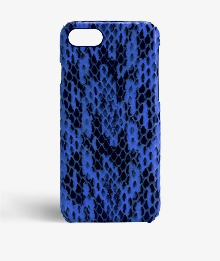 Coque iPhone SE 2020 Real Water Snake Cobalt