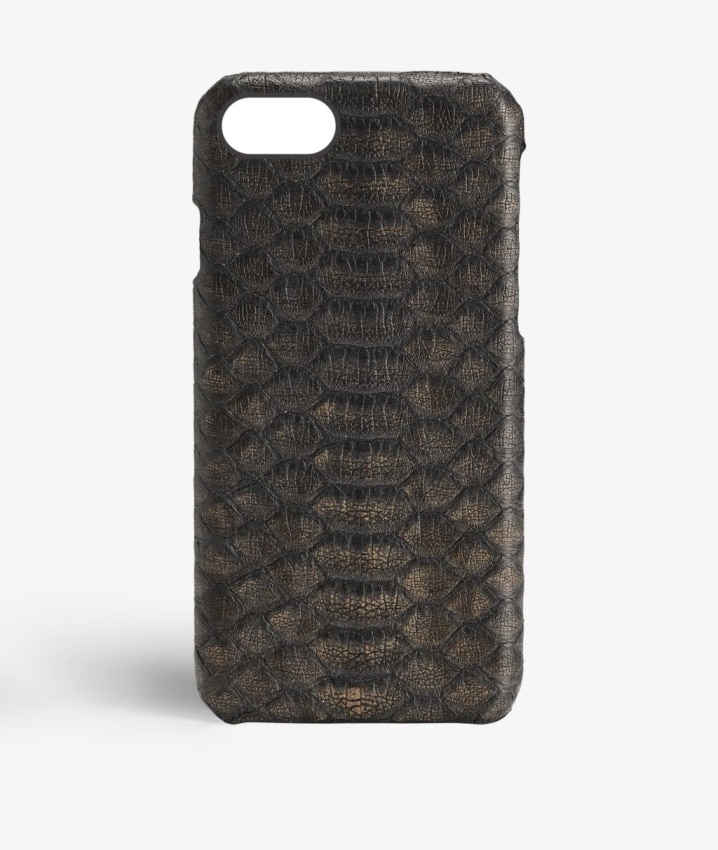 Coque iPhone SE 2022 Real Python Black/Bronze