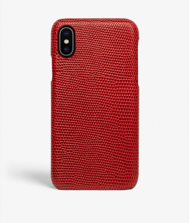 Coque iPhone Xs Max Lizard Rouge