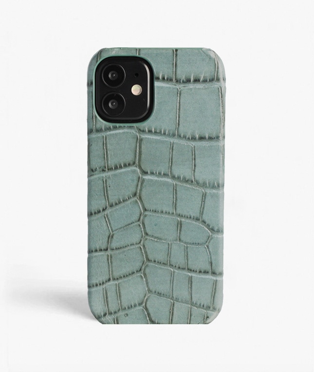 Coque iPhone 13 Mini Croco Teal