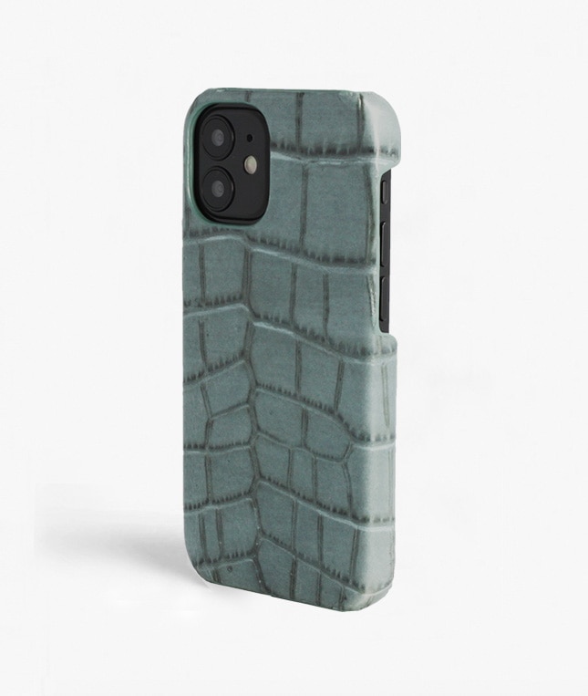 Coque iPhone 13 Mini Croco Teal