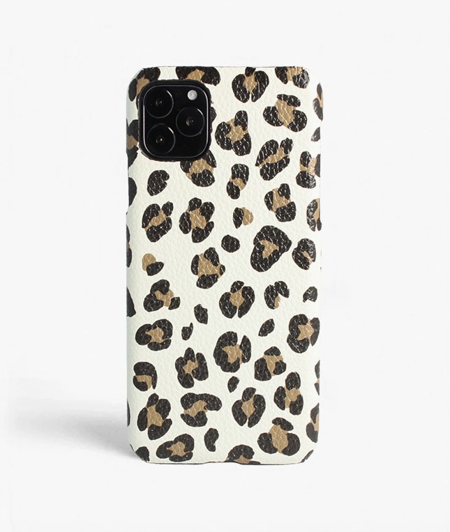 Coque iPhone 11 Pro Max Leopardo Calf White