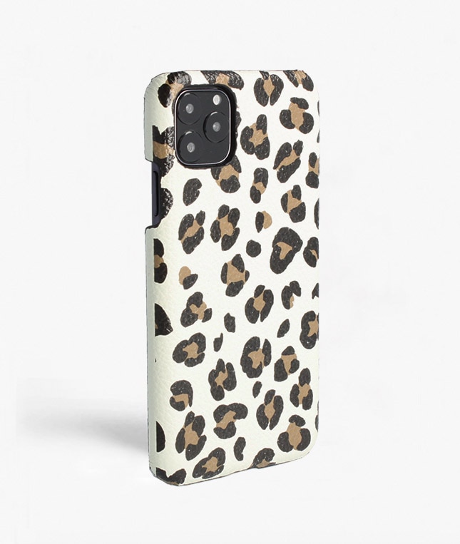 Coque iPhone 11 Pro Max Leopardo Calf White