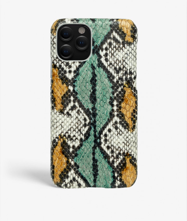 Coque iPhone 11 Pro Max Snake Aqua/Ocra