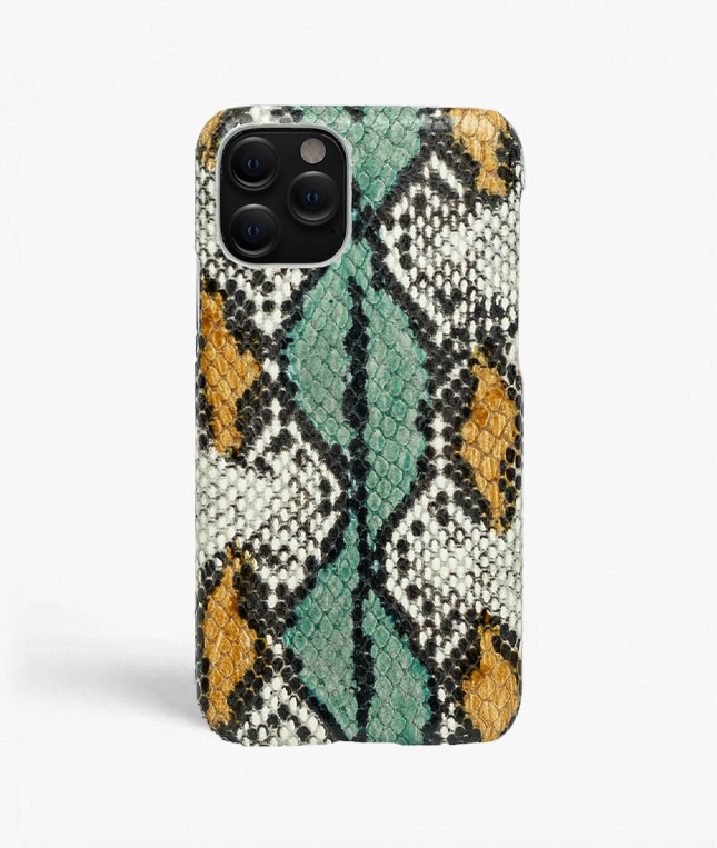 Coque iPhone 11 Pro Snake Aqua/Ocra