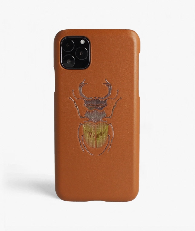 Coque iPhone 11 Pro Max Beetle Calf Dusty Cognac