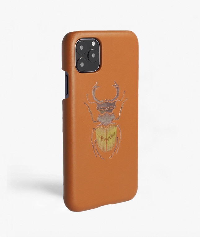 Coque iPhone 11 Pro Max Beetle Calf Dusty Cognac