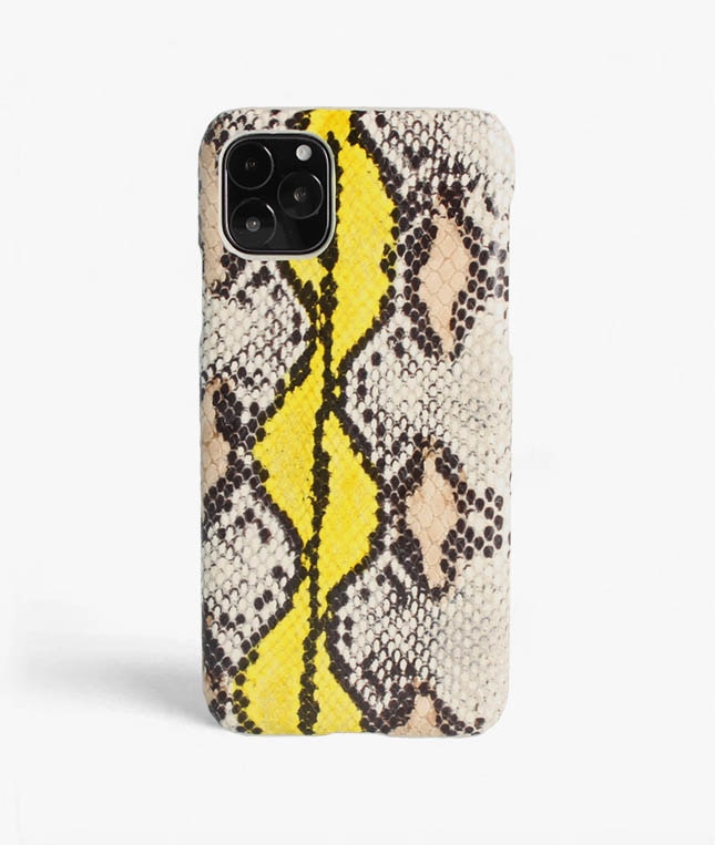 Coque iPhone 11 Pro Max Snake Yellow/Beige