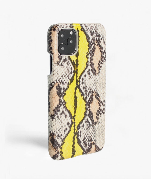 Coque iPhone 11 Pro Max Snake Yellow/Beige