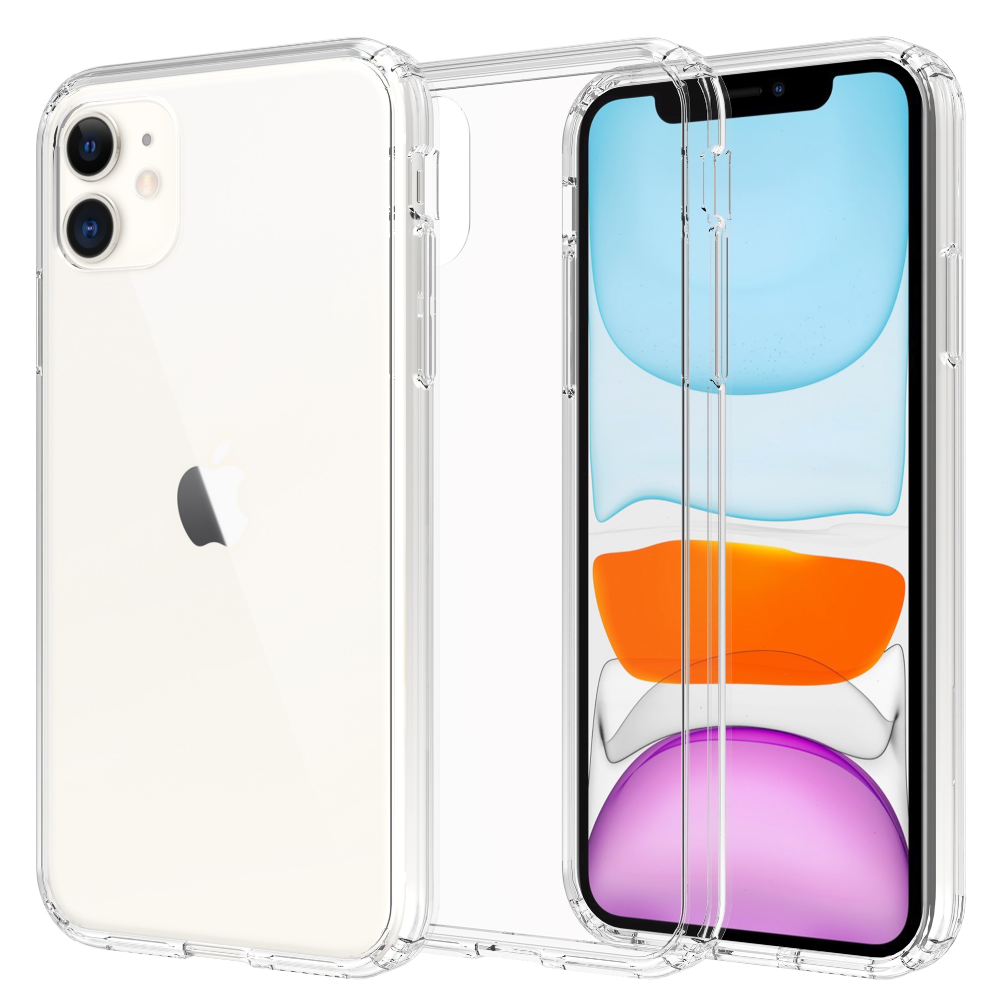 Coque hybride pour iPhone 11, transparent