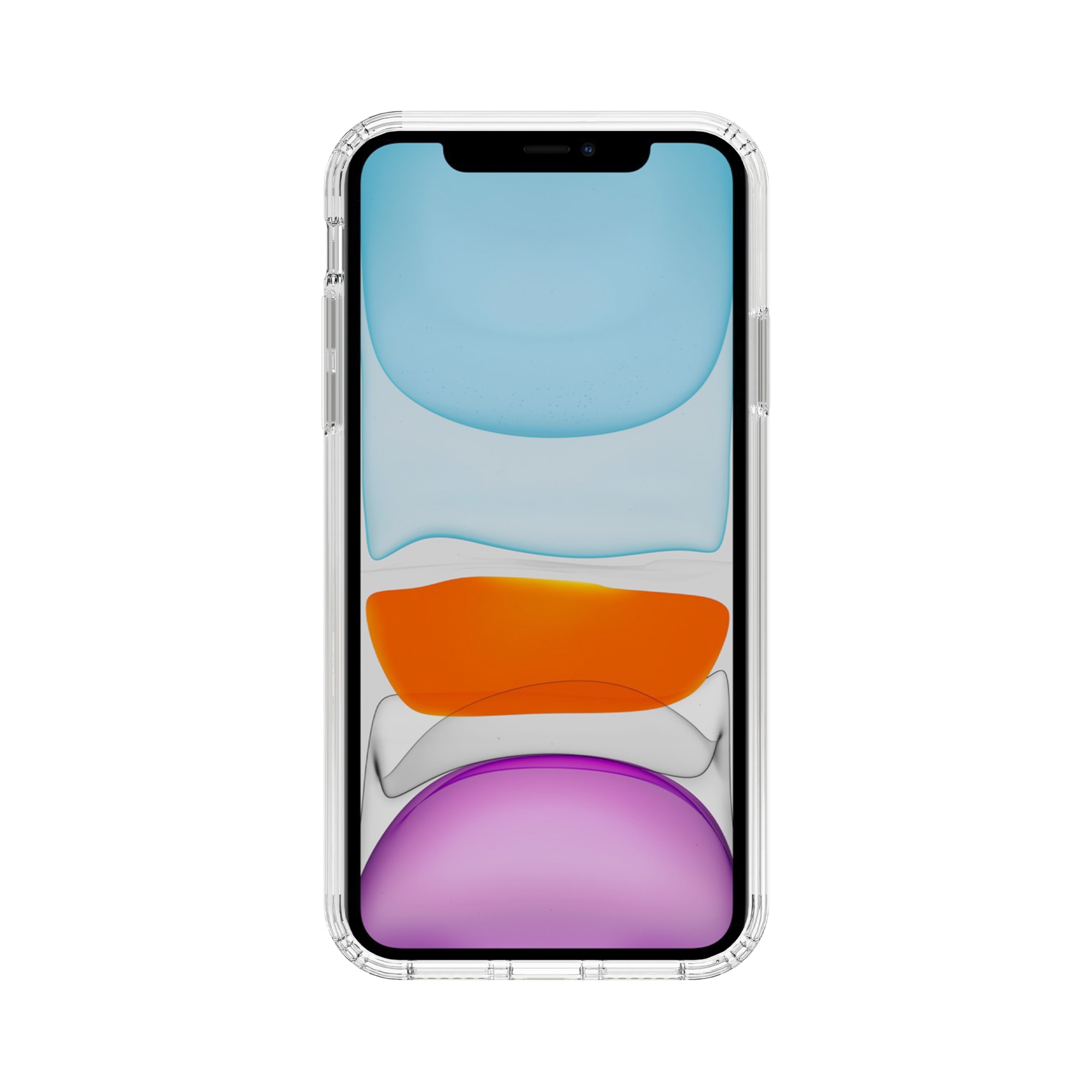 Coque hybride pour iPhone 11, transparent