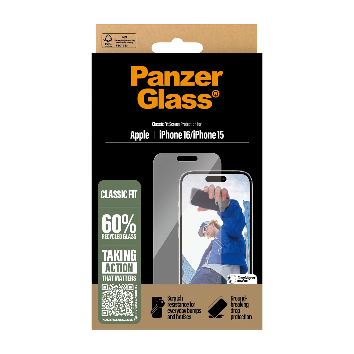 iPhone 15 Screen Protector (with EasyAligner) Classic Fit